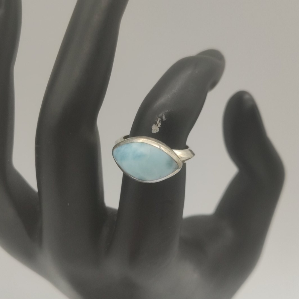 Oval Larimar Silver 925 ring 💎